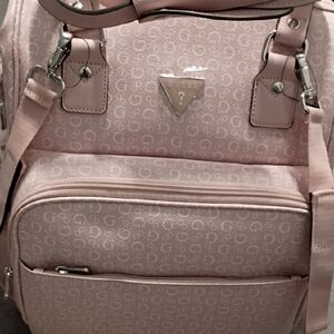 Guess Blush Pink Monogram Backpack